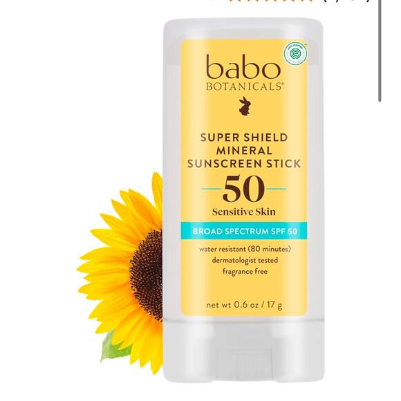 Babo Botanicals Super Shield Sport Stick Extra Sensitive SPF 50 .6 oz - Picture 1 of 9